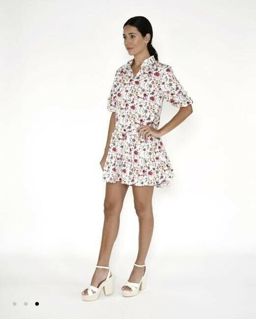 Nicole Miller Multicolor New Floral Shift Small Msrp Short Casual Dress