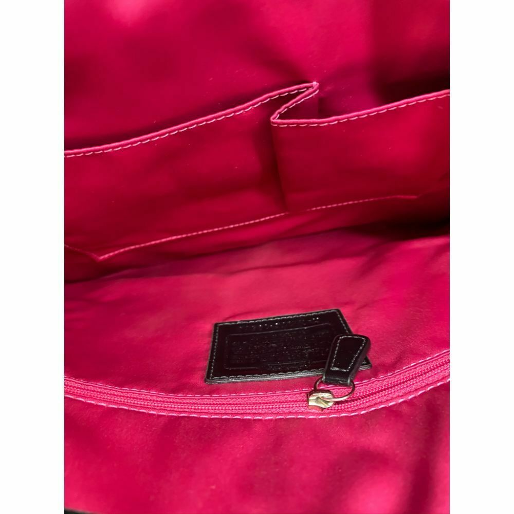 COACH XL Quilted Patent Black Leather Shouder/ Crossbody Bag