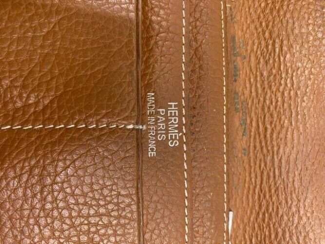 brown hermes vintage wallet