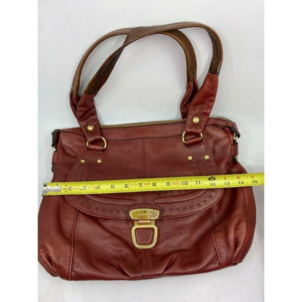 B. makowsky Brown Leather Shoulder Bag
