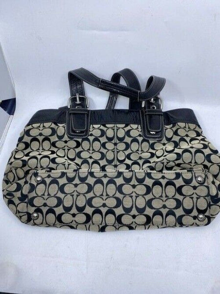 Coach Xl Black Fabric Shoulder Bag