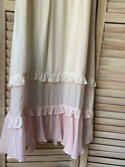 nicole miller pink cream long msrp mid length formal dress