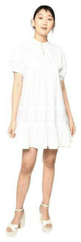 Nicole Miller white cotton msrp short casual dress