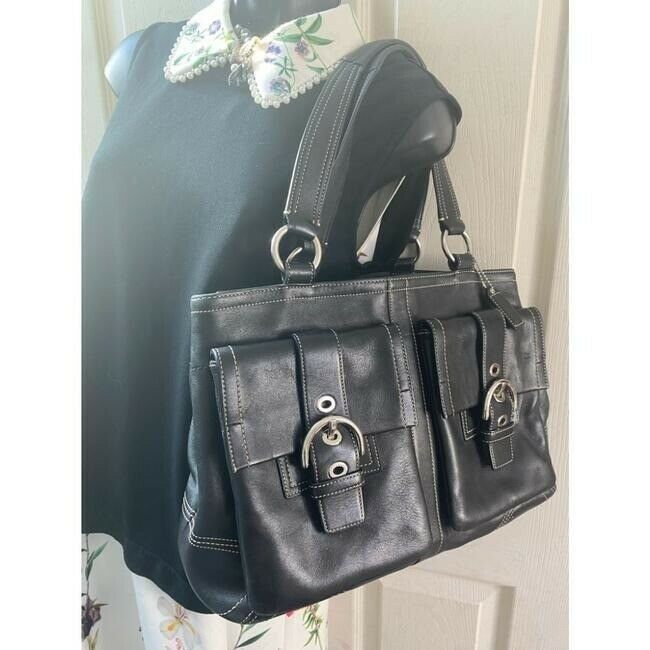 COACH Large Brown Leather Shoulder Bag