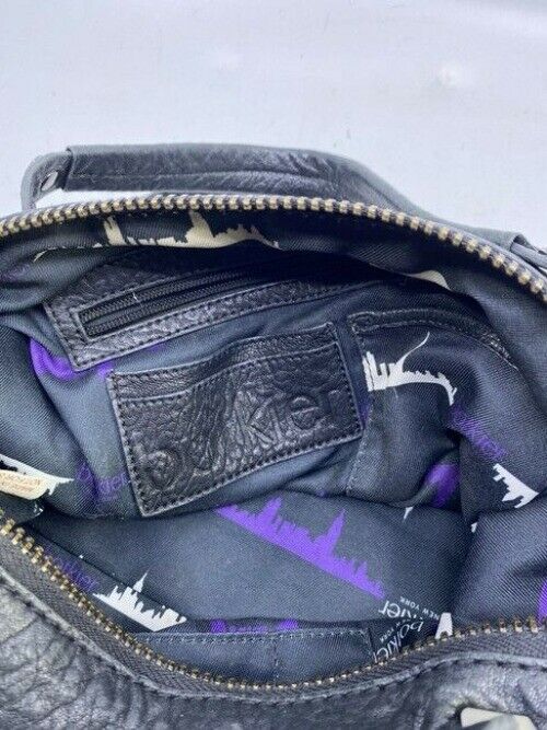 Botkier Large Convertible City Black Pebbled Leather Cross Body Bag