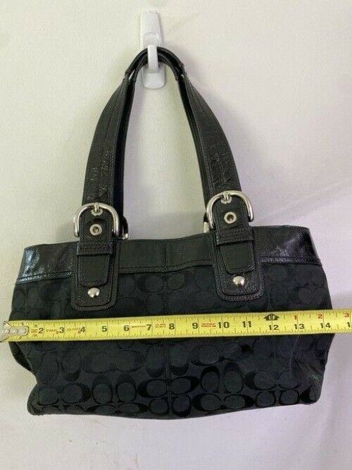 coach bag large black fabric tote