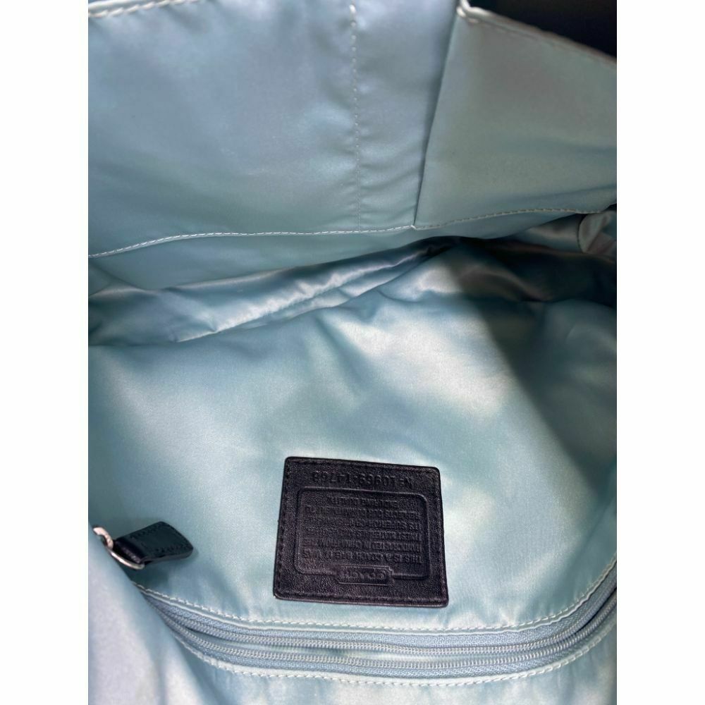 Coach Women's Large Black Tan Fabric Tote Bag