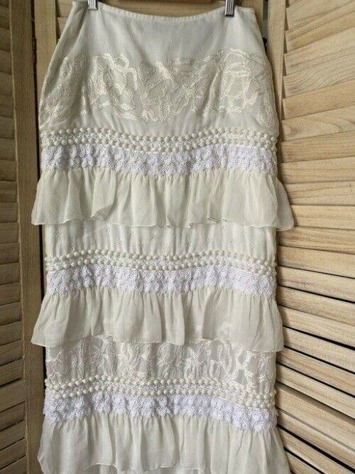 Nicole Miller cream layer msrp skirt