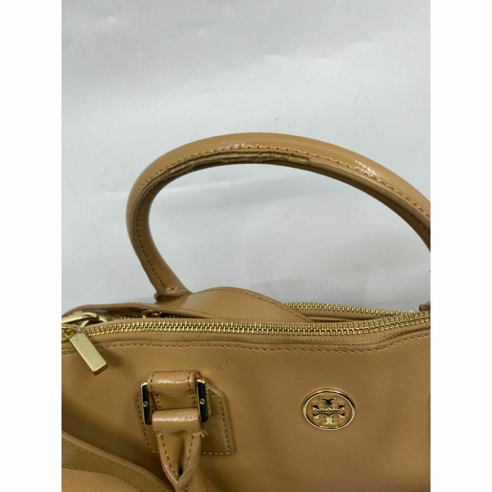 TORY BURCH Large Multi Beige Saffiano Leather Compartment Tote Bag