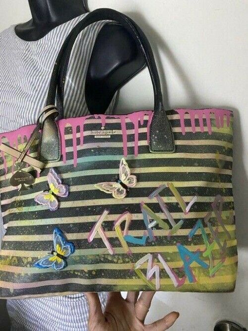 kate spade w customized by me w applique street multicolor tote