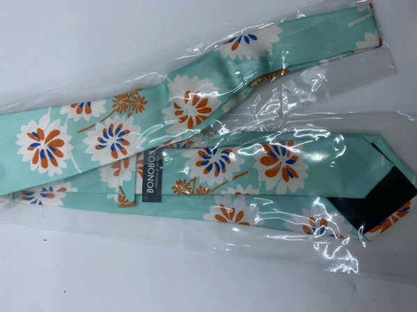 NWT BONOBOS Neck Tie Turquoise Floral Great for Spring MSRP 98