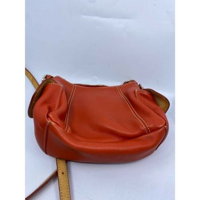 dooney and bourke orange leather cross body bag