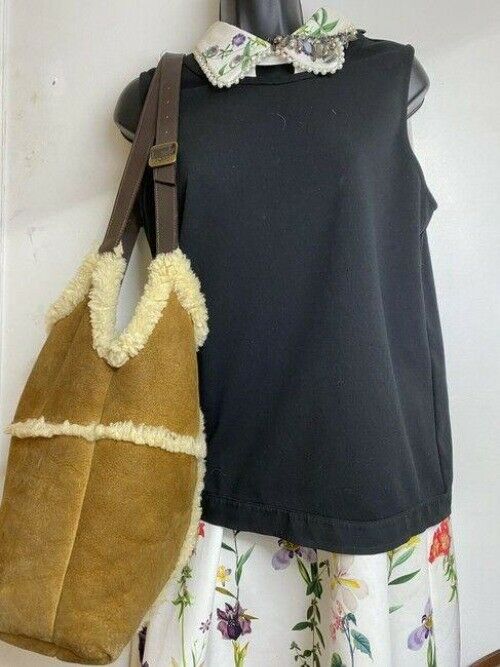 ugg australia large tan suede leather tote