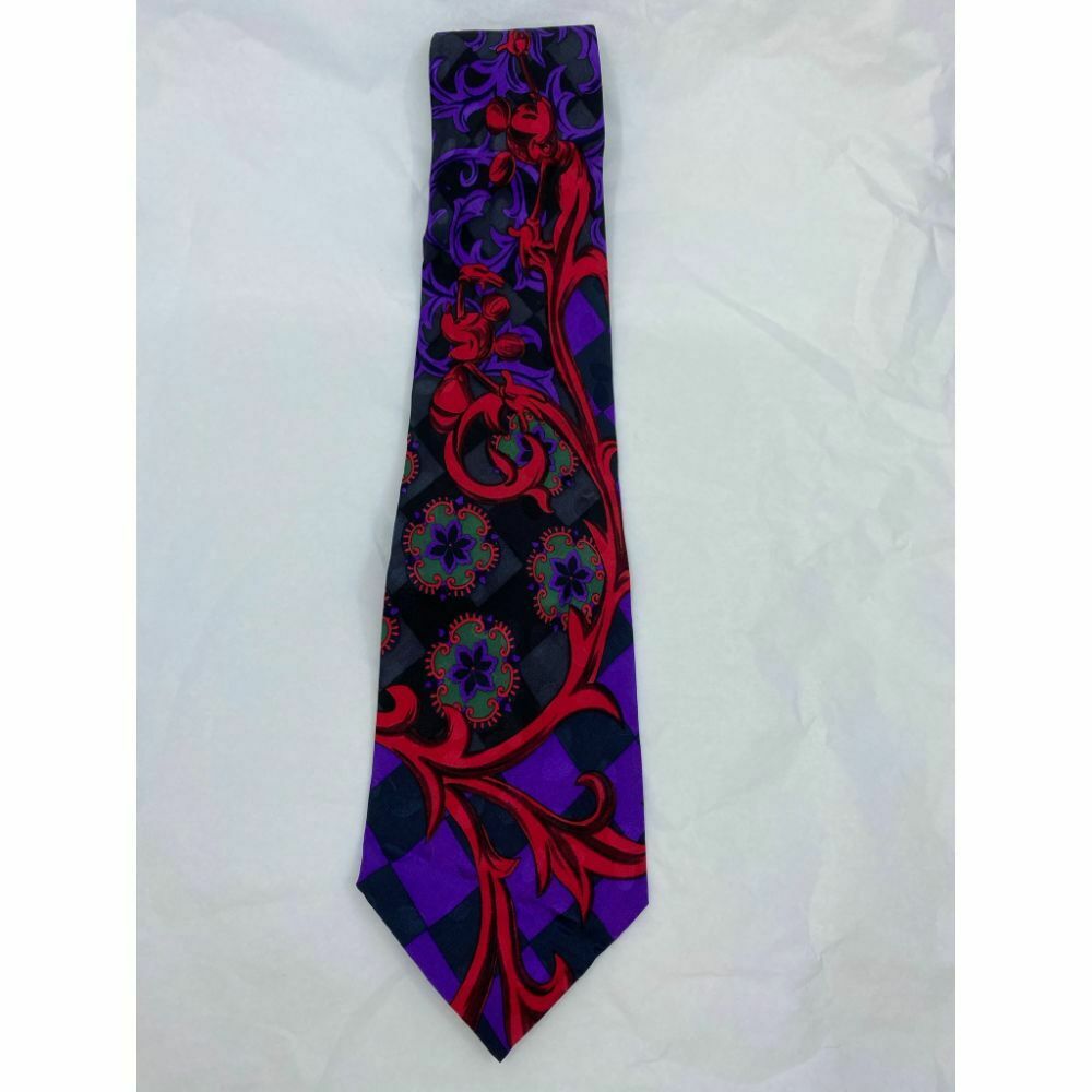 New! MICKEY MOUSE Disney Neck Tie Blue Red 100% Silk Handmade