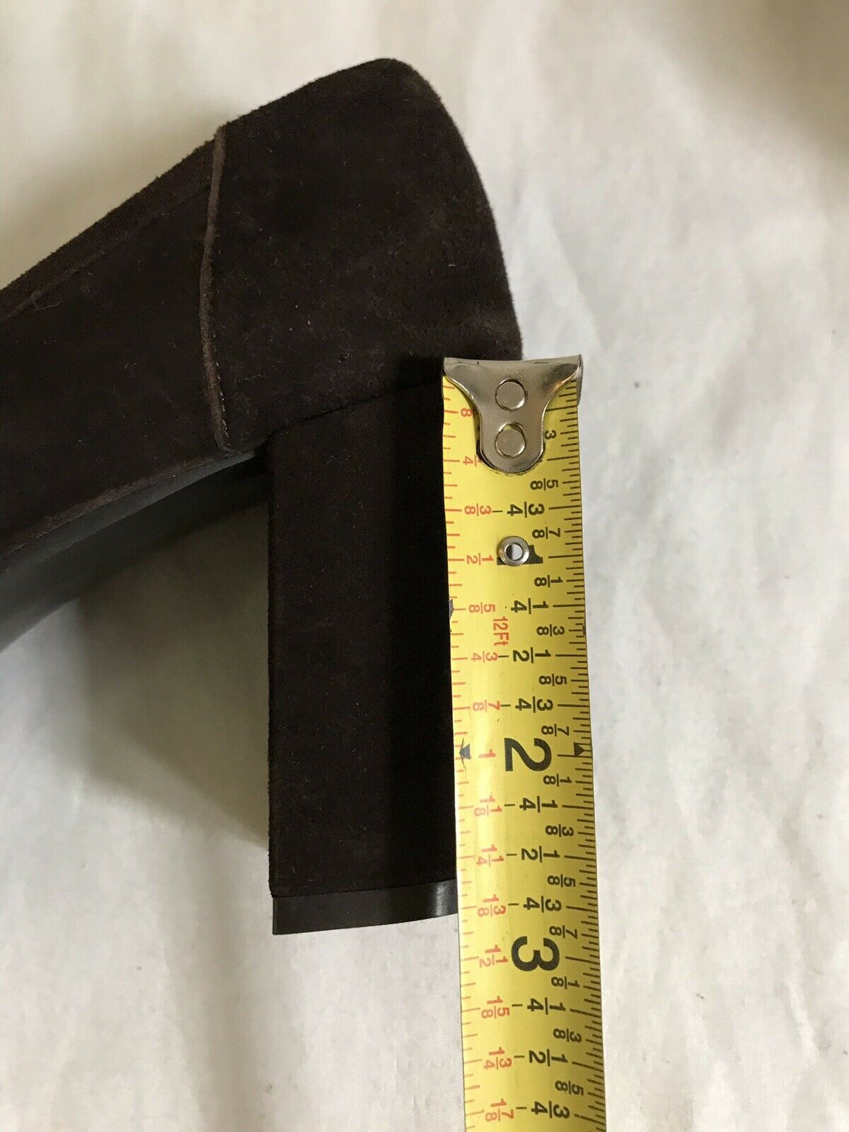 ANDREA CARRANO Brown Suede Mid Heel Pump 9