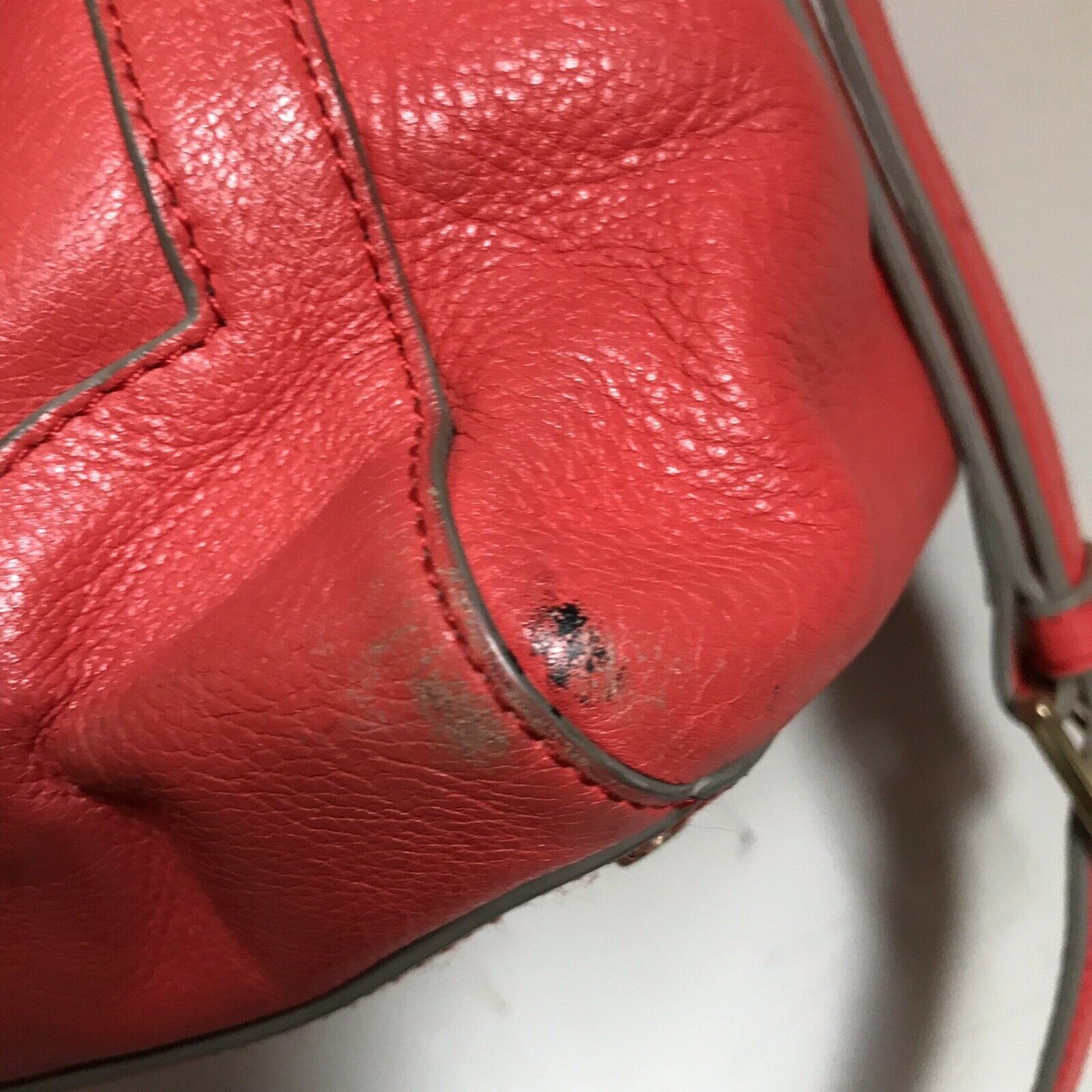 TORY BURCH Orange Leather Handbag W/ Crossbody Strap Msrp $490