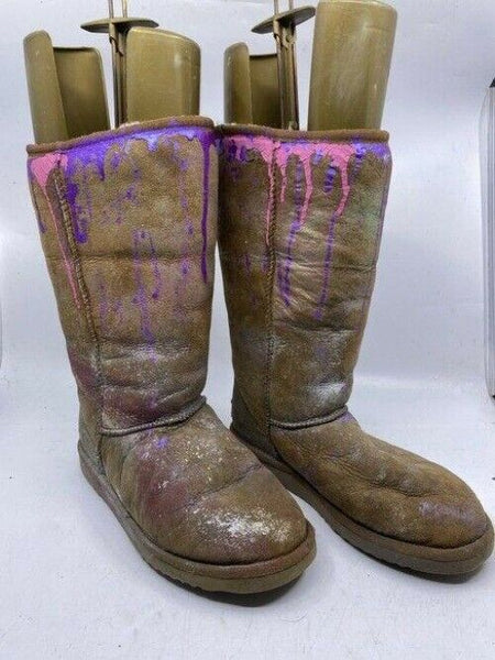 Ugg Australia Tan Customized By Me Tall Bootsbooties Size Us