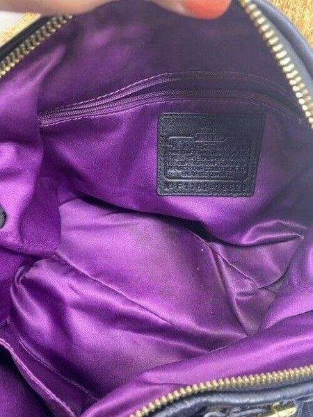 coach w w detachable specialty tie accent black shoulder bag