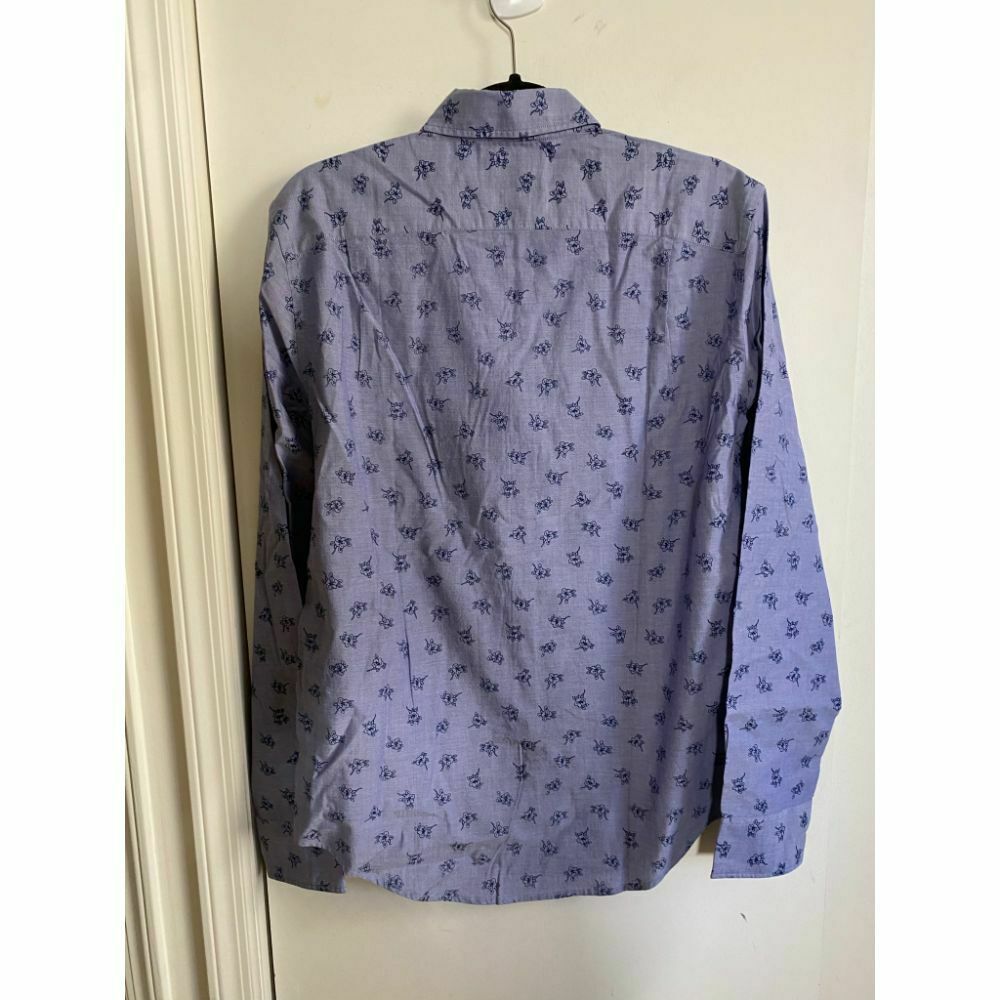BONOBOS Purple Printed Long Sleeve Button Down Shirt Size M