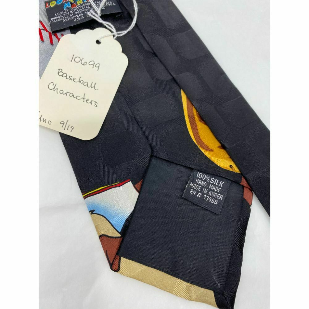 New Lot of 3 Neck tie Disney, Looney Tunes Black Yellow Green Total Msrp 75