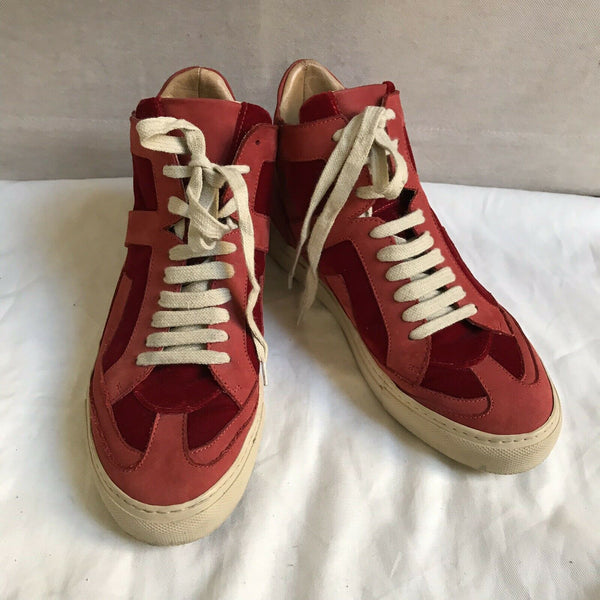 Maison Margiela Red Mid Top Sneakers 37