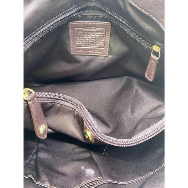 COACH Large Brown Leather Shoulder Bag