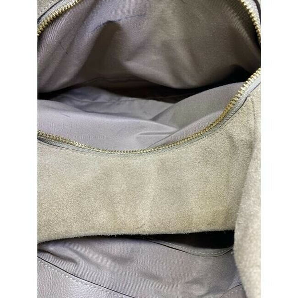 coach large eddie triple compartment tan leather shoulder bag