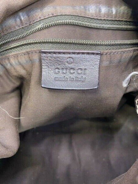 Gucci tote all over logo beige brown jacquard fabric hobo bag