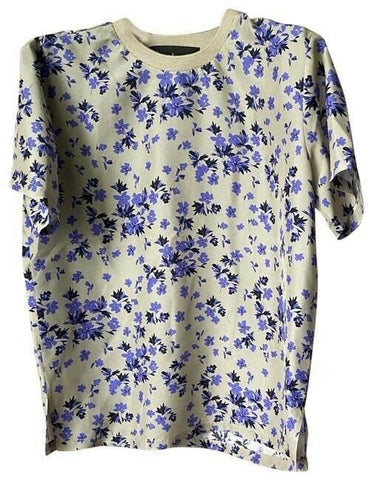 nicole miller purple tan and pants set small msrp tee shirt