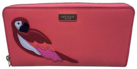 Kate Spade Pink Parrot Zip Neda Rare Wallet