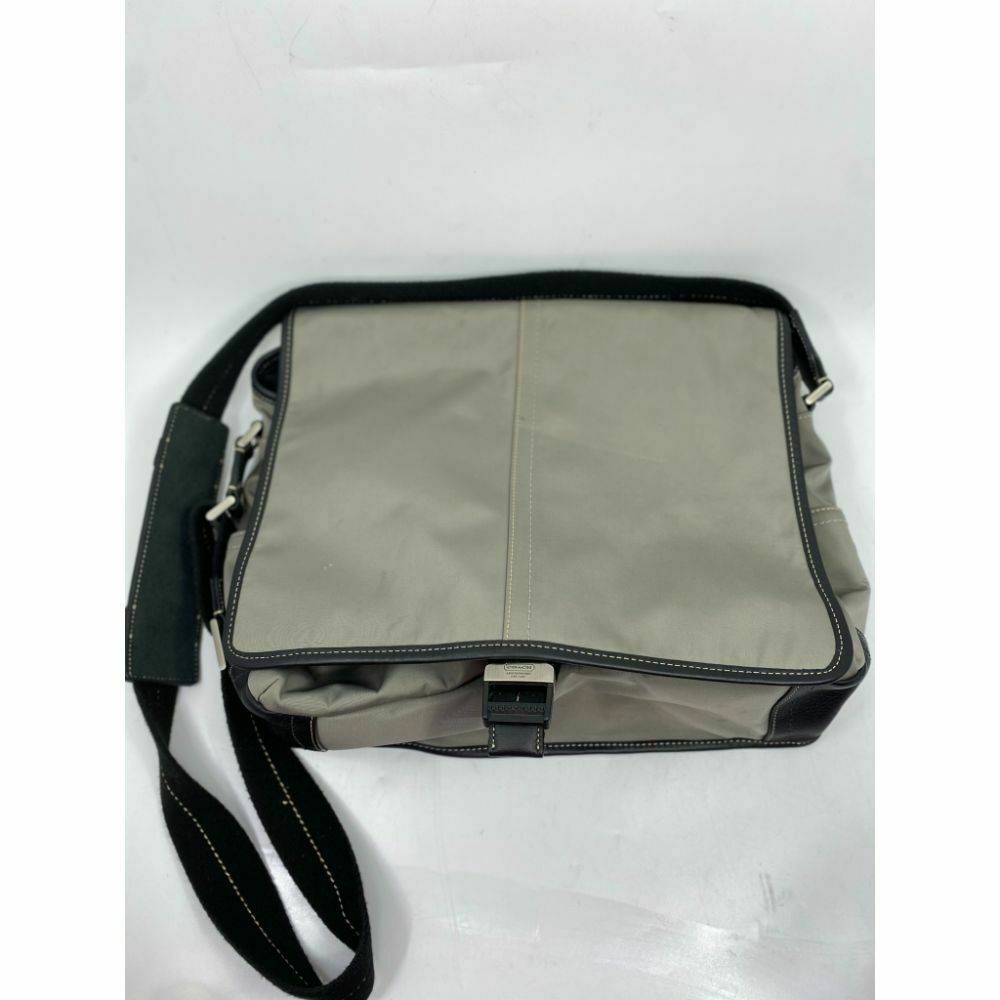 Coach Large Black Gray Nylon Messenger Bag