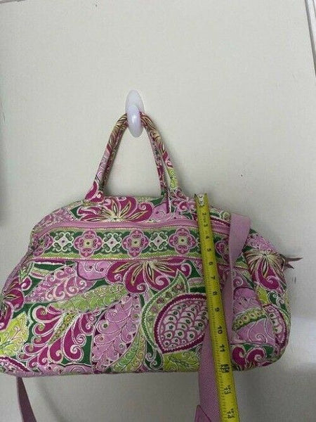Vera Bradley Xl Duffel Msrp Pink Green Weekendtravel Bag