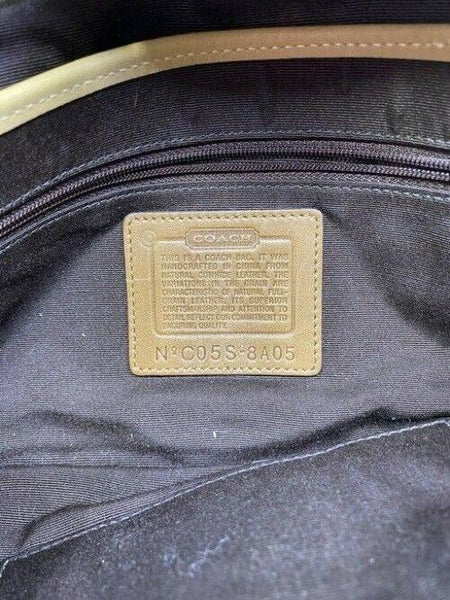 coach mini purse tan leather hobo bag