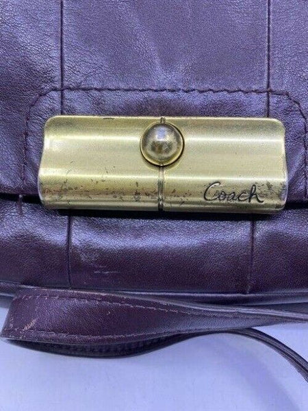 coach vintage rare brown leather cross body bag