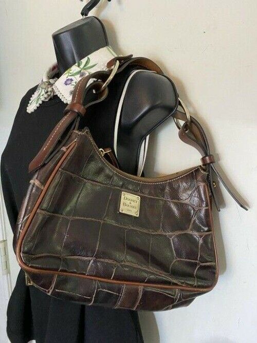 dooney and bourke animal print handbag small brown leather hobo bag