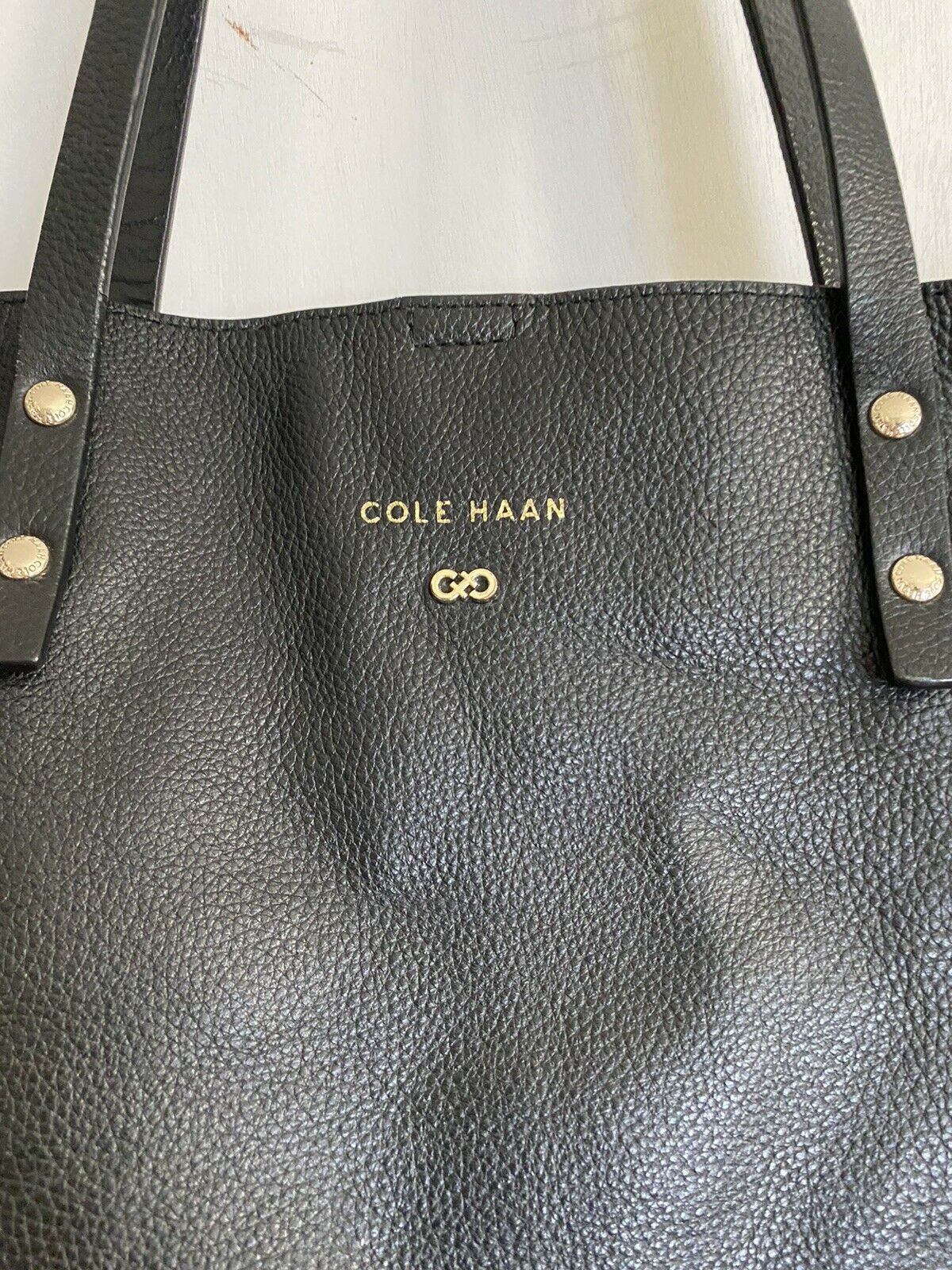 Cole Haan Black Leather Tote Bag