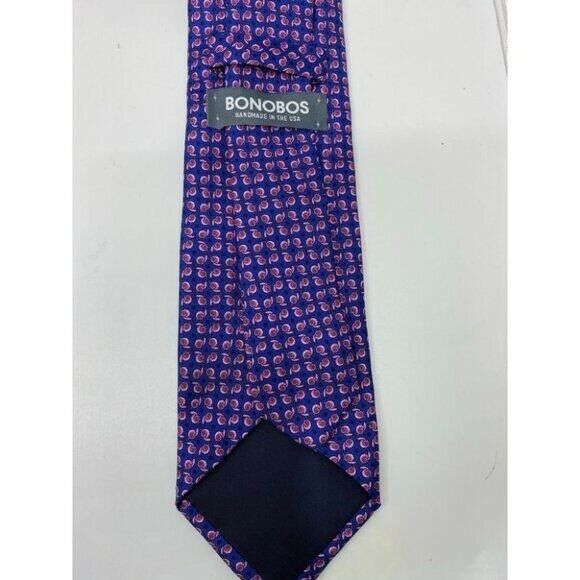 New! BONOBOS Blue Purple Premium Neck Tie Handmade
