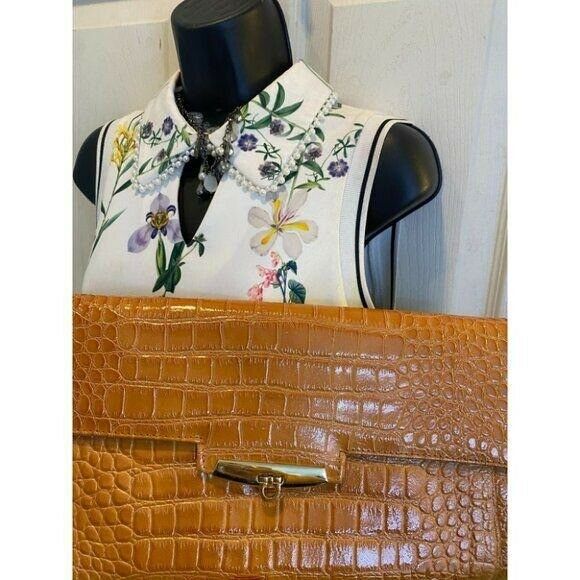 Muska Milano Orange Vintage Leather Handbag