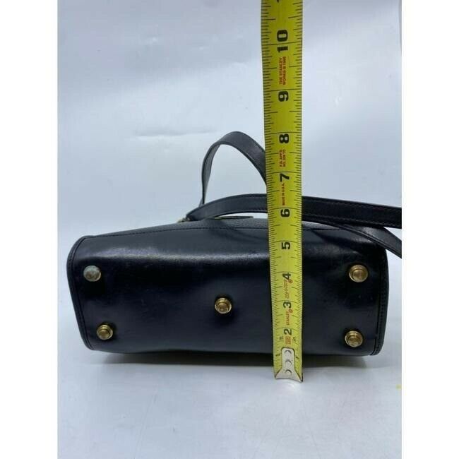 dooney and bourke vintage black leather shoulder bag