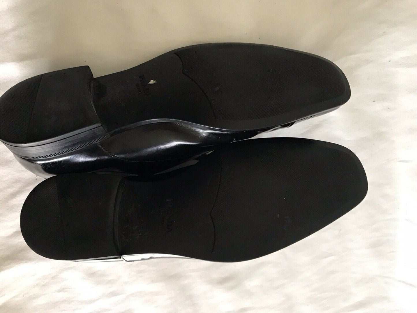 Prada Black Leather Lace-Up Oxfords