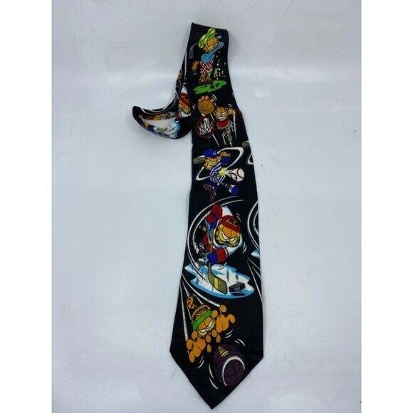 NWT Garfield Neck Tie M.U.P Cat Black Novelty Item