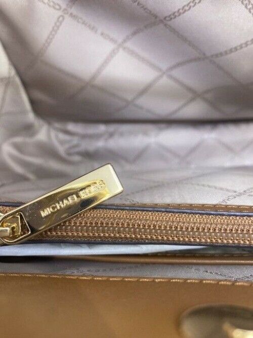 Michael Kors Newbury Medium Chain Vanilla Acorn Pebbled Leather Shoulder Bag