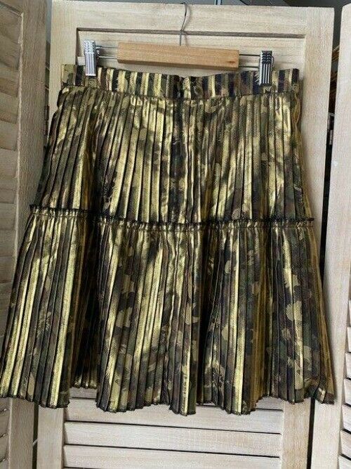 Nicole Miller gold green msrp skirt