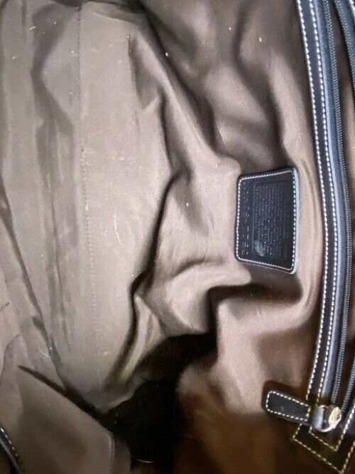 coach bag xl vintage black leather tote