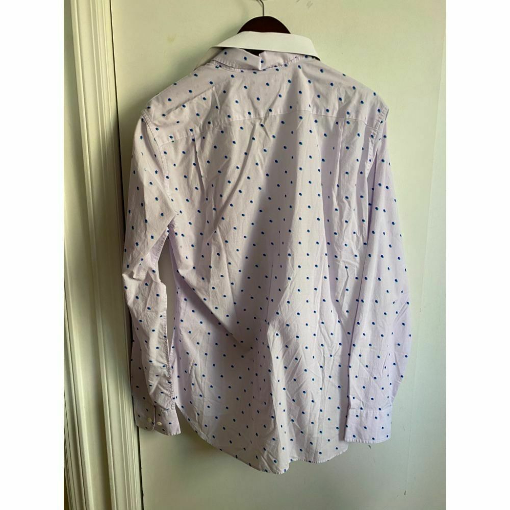 BONOBOS Pink Blue Printed Long Sleeve Button Down Shirt Size M