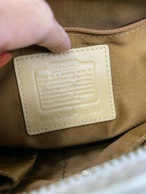 coach leather white shoulder bag