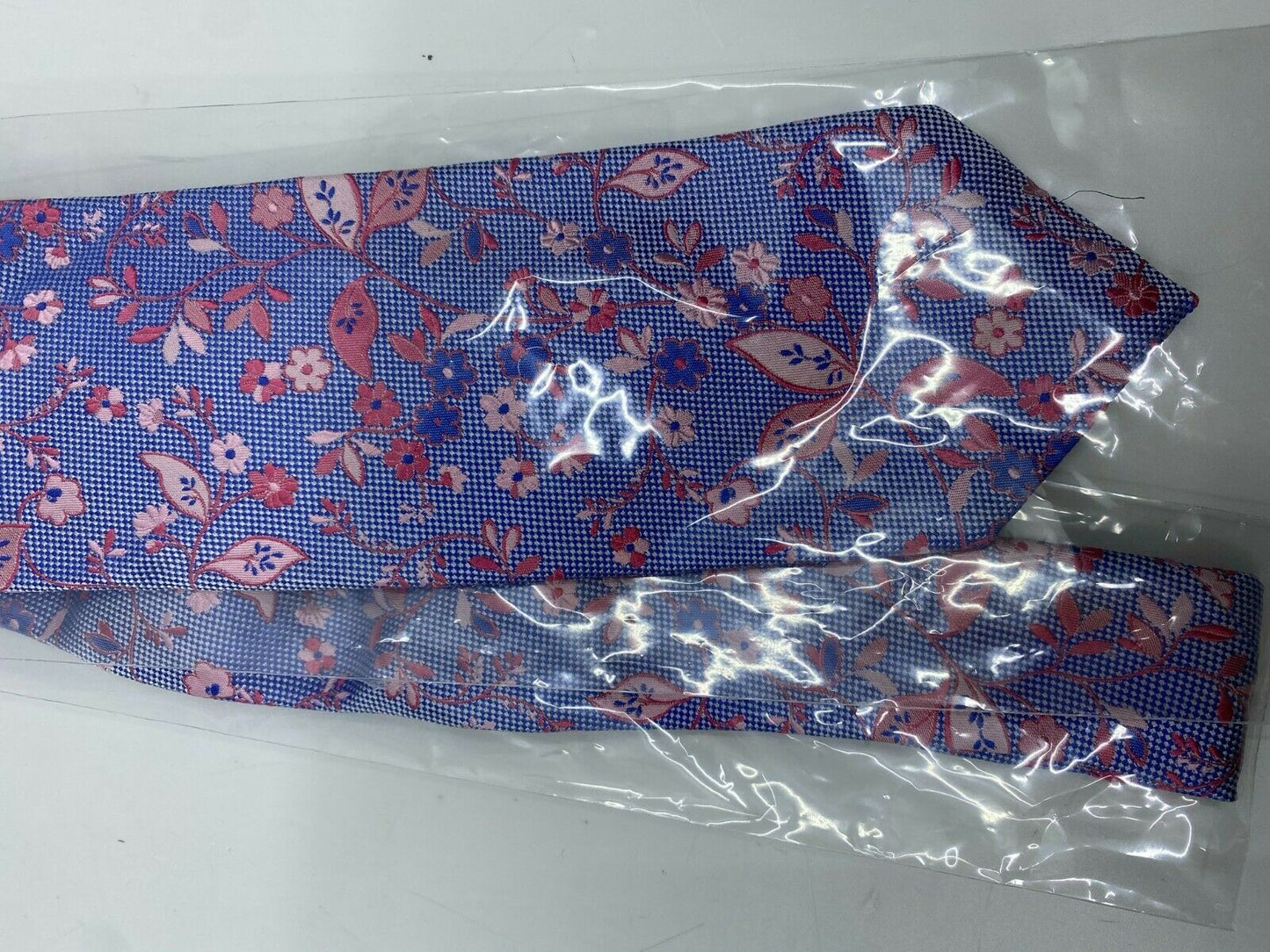 NWT BONOBOS Neck Tie Blue Textured Floral Great for Spring MSRP 98