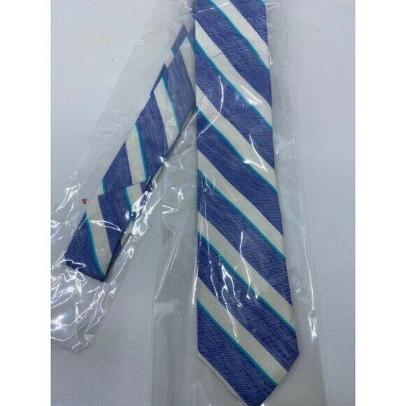 New! BONOBOS Stripe Navy White Premium Neck Tie