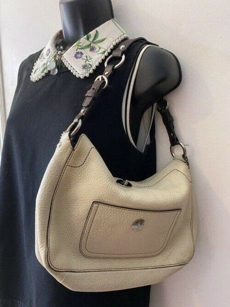 coach small handbag beige leather tote