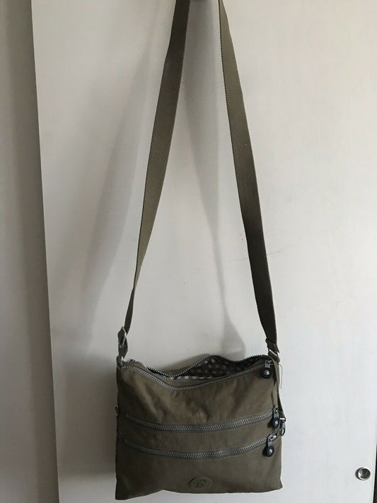 KIPLING Medium Khaki Nylon Crossbody Bag